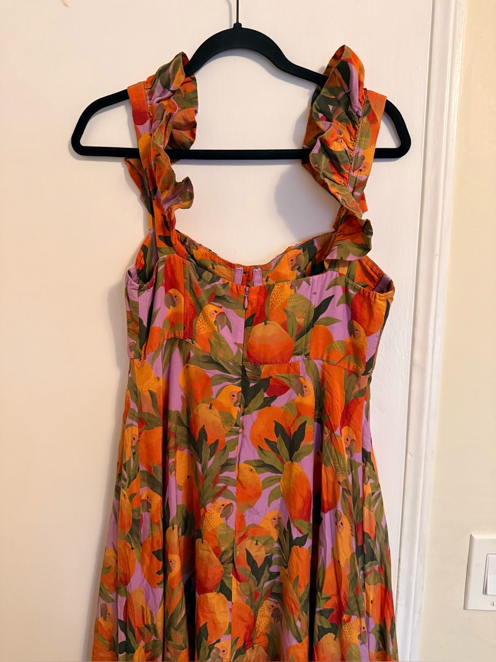 FARM Rio Mango Macaws Ruffle Cotton
Blend Maxi Dress - Picture 11 of 16